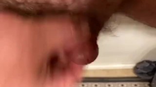 Post chastity play with cumshot 