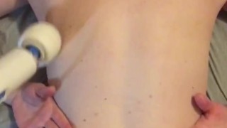 PART 1 of 2 Husband’s POV of Warming up her backside with a Magic wand Vibe