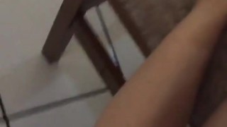 @tici_feet IG tici feet tici_feet showing my feet in my kitchen, black toes
