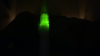 Dark room| dildo light| using hands| cumming quietly| housemate next room