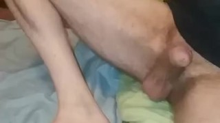 Big Dick cums on feet. For the dirty foot lovers. 