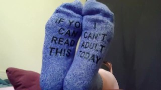 I CAN'T ADULT TODAY funny socks fetish by Gypsy Dolores