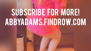 Blonde teen Abby Adams stripper heels bikini babe strip tease big ass