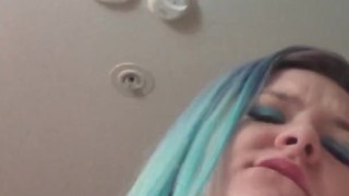 POV Cute chubby teen rides on top! Rides and asks for your cum!