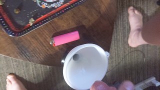 Saving my cum to freeze and mail to a cum slut.