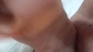 chubby BBW playing with huge dildo