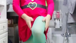 Patty crossdresser Little santa helper
