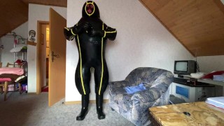 full try on MD-Latex Inflatable Cyborg Hazmat Suit