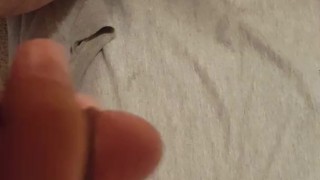 Cumming on ex's shirt while in their bathroom