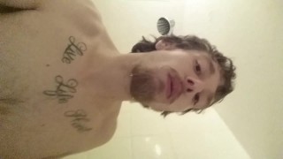 Pissing in a glass and drinking it