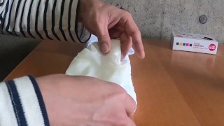 超気持ちいいタオルとゴム手を使った簡単なオナホール
