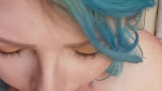 Cleaning my cum off my first dildo 