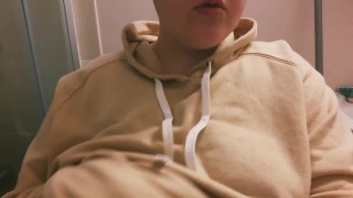 Chubby girl plays with her tits 