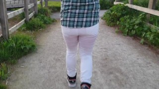 Alice - Wet myself on a walk at sunset. Peed my white jeans ;) 