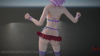 SFW MMD 4k UHD Misaka Rose bondage bikini - Pom Pom Dance 1071