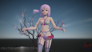 SFW MMD 4k UHD Misaka Rose bondage bikini - Pom Pom Dance 1071