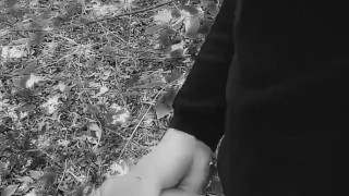 Big cumshot - black & white vid