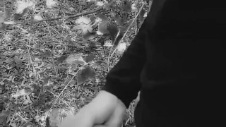 Big cumshot - black & white vid