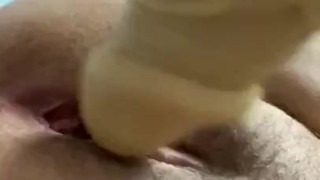 Playing with huge 12in dildo ASMR