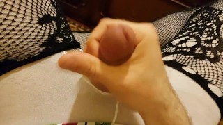 Cute Femboy Teen Cumshot on Webcam at home Hand. Game Big Cock.