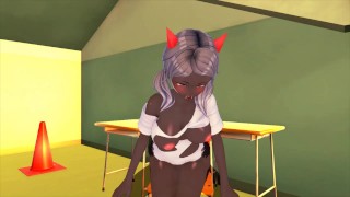BIG TIT DEMON LIKES TO BE COVERED BY SEMEN 3D HENTAI