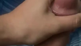 Intense Left Handed Moaning Orgasm with Huge Load