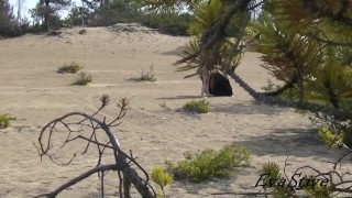 voyeur hunting. I spied a tanning and masturbating blonde