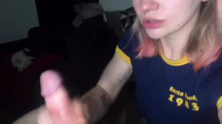 Surprise! Facial with cute teen POV