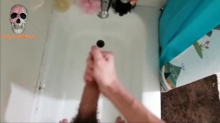 All Is quiet, But I'm Blowing A Load Before A Shower! BTM.