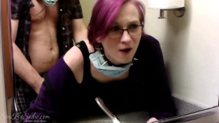Quarantine Quickie in Public Restroom (Close-Up Creampie)