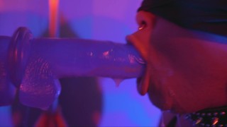 Ebony Sloppy Deepthroat Blowjob