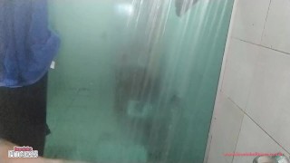 Playing with my Big Boobs in the Shower! - Inked Fitness Model