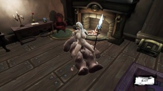 Sex with a horned monster! Orc fucked in all holes | warcraft, 3D