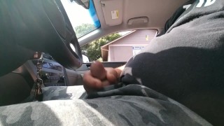 Cumshot while driving