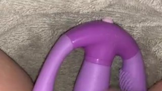 Squirting while working- multiple squirts soaking a towel