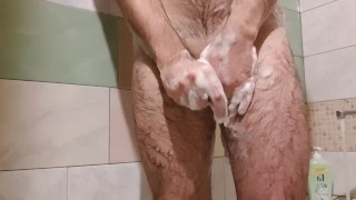 Cute boy In Bathroom. Jerking off Big Cock. ジャークオフ巨根.