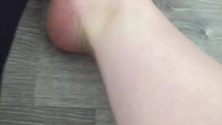 Having fun with stockings feet play
