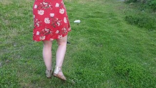 Alice - Custom Vid Request, squatting to pee outside 3 times ;)