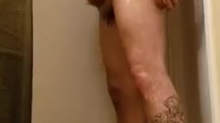 Straight boy takes a shower 