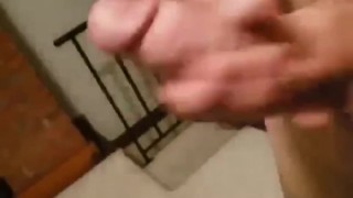 Straight boy jerks off and cums 
