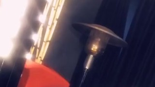 Lady in red dancing 