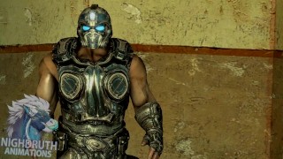 Huge Beefy Male Muscle Growth Animation