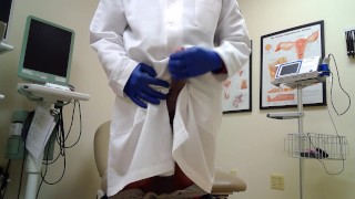 Doctor tries to make tent then cums