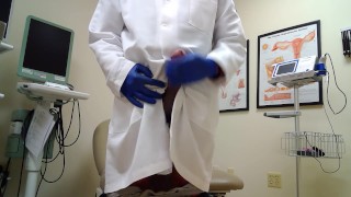 Doctor tries to make tent then cums