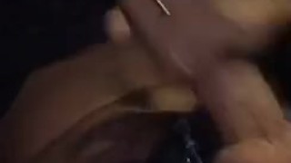 Sexy young twink jerks his uncut cock in his car 