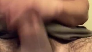 Solo thick cock cum 