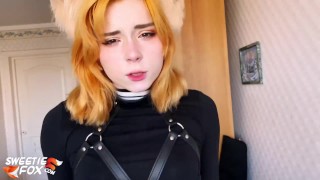 Похотливая Лисичка Сосет Член и Страстно Ебется - Косплей