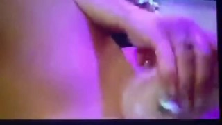 Girl Cumming with vibrator & dildo while watching male jerking....