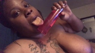 Ebony sloppy dick sucking teaser