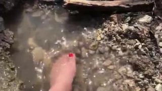 My sore feet were dying to get wet 